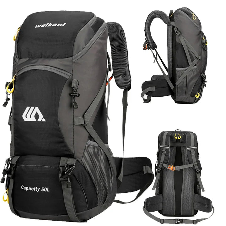50L Travel Backpack – Waterproof Hiking Rucksack for Men, Large Camping, Climbing & Mountaineering Bag for Outdoor Sports & Travel