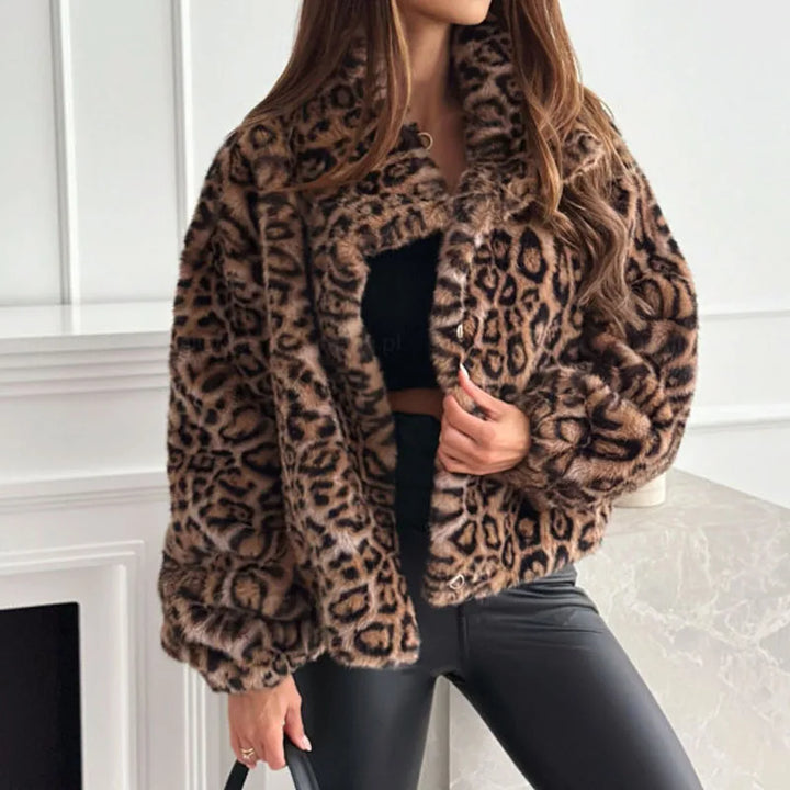 Leopard Print Women's Cardigan Jacket – Cozy, Stylish Fall Outerwear