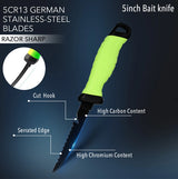 3-in-1 design stainless steel for filleting, boning, and slicing sashimi