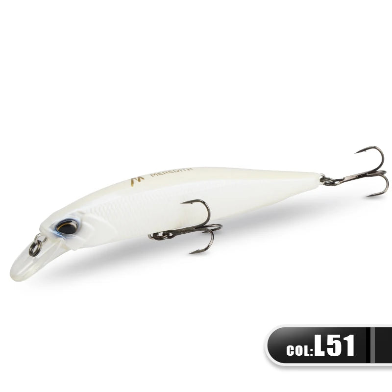 MEREDITH JERK MINNOW 100F 14g  Floating Wobbler Fishing Lure 24Color Minnow Lure Hard Bait Quality Professional Depth0.8-1.0m
