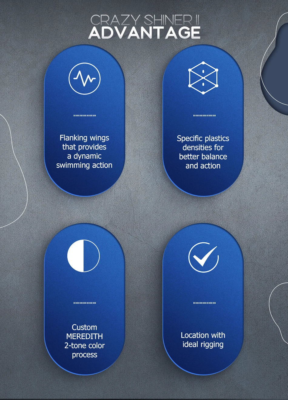 MEREDITH Crazy Shiner II Soft Lure