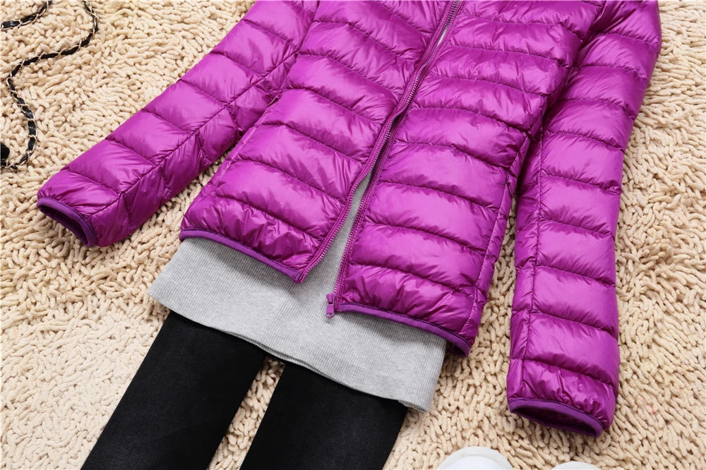 Women’s Ultra-Light Packable Puffer Jacket with Hood – Regular and Plus Size up to 3X