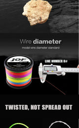 JOF 4 Strand 300M/328Yards 100% PE Braided Fishing Line Multifilament  River Fishing 8LB 10LB 20LB 30LB 35LB 40LB 50LB 60LB 80LB