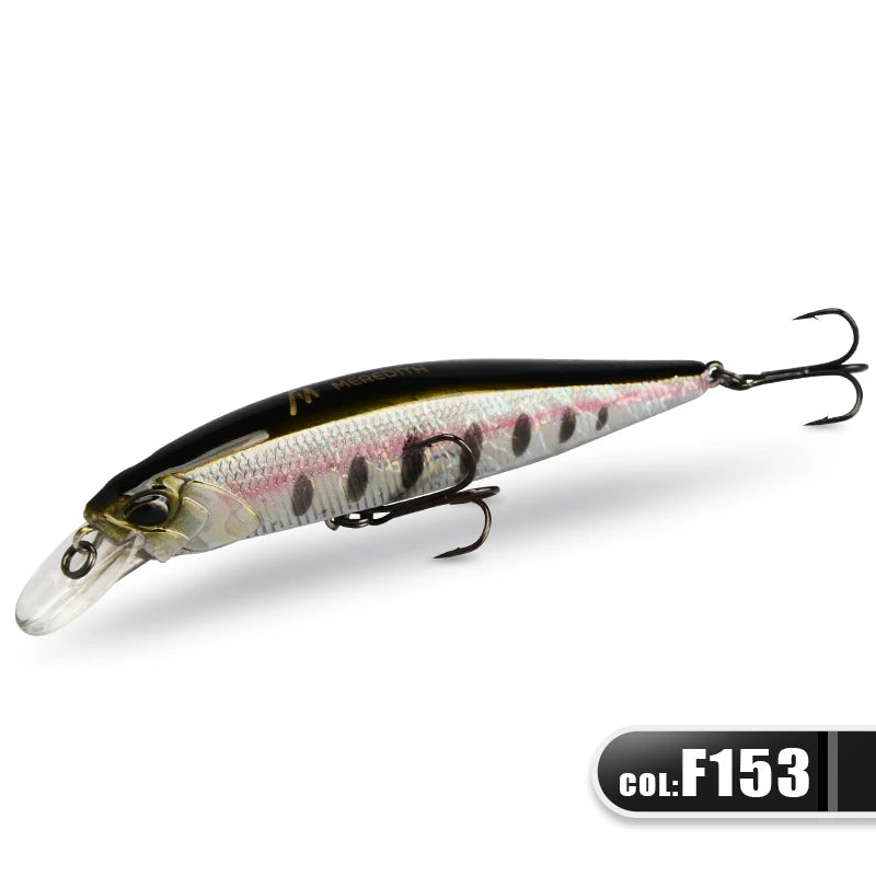 MEREDITH JERK MINNOW 100F 14g  Floating Wobbler Fishing Lure 24Color Minnow Lure Hard Bait Quality Professional Depth0.8-1.0m