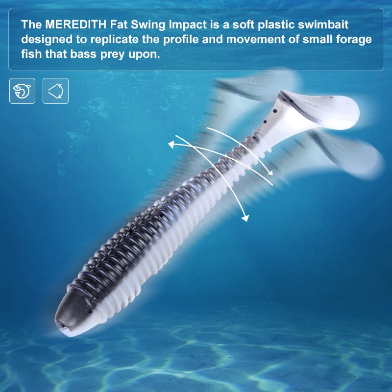 MEREDITH Swing Impact FAT Paddle Tail Lure