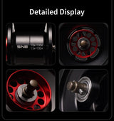 PURELURE ZANA Baitcasting Reel – 139g Aluminum Alloy Frame, 5.8g Spool, 7.6 Gear Ratio, 4KG Drag for Freshwater & Saltwater Fishing