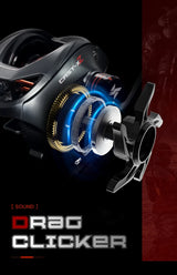 SEASIR Cast X2 Baitcasting Reel – 7.3:1 Gear Ratio, Hybrid Ceramic Bearings, Carbon Fiber Washer, Dual Bearing System & N52 Brake
