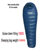 Winter Goose Down Mummy Sleeping Bag – Adult 3-Season Warmth