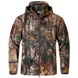 Men’s Camouflage Soft Shell Tactical Jacket – Waterproof Fleece Hunting Coat