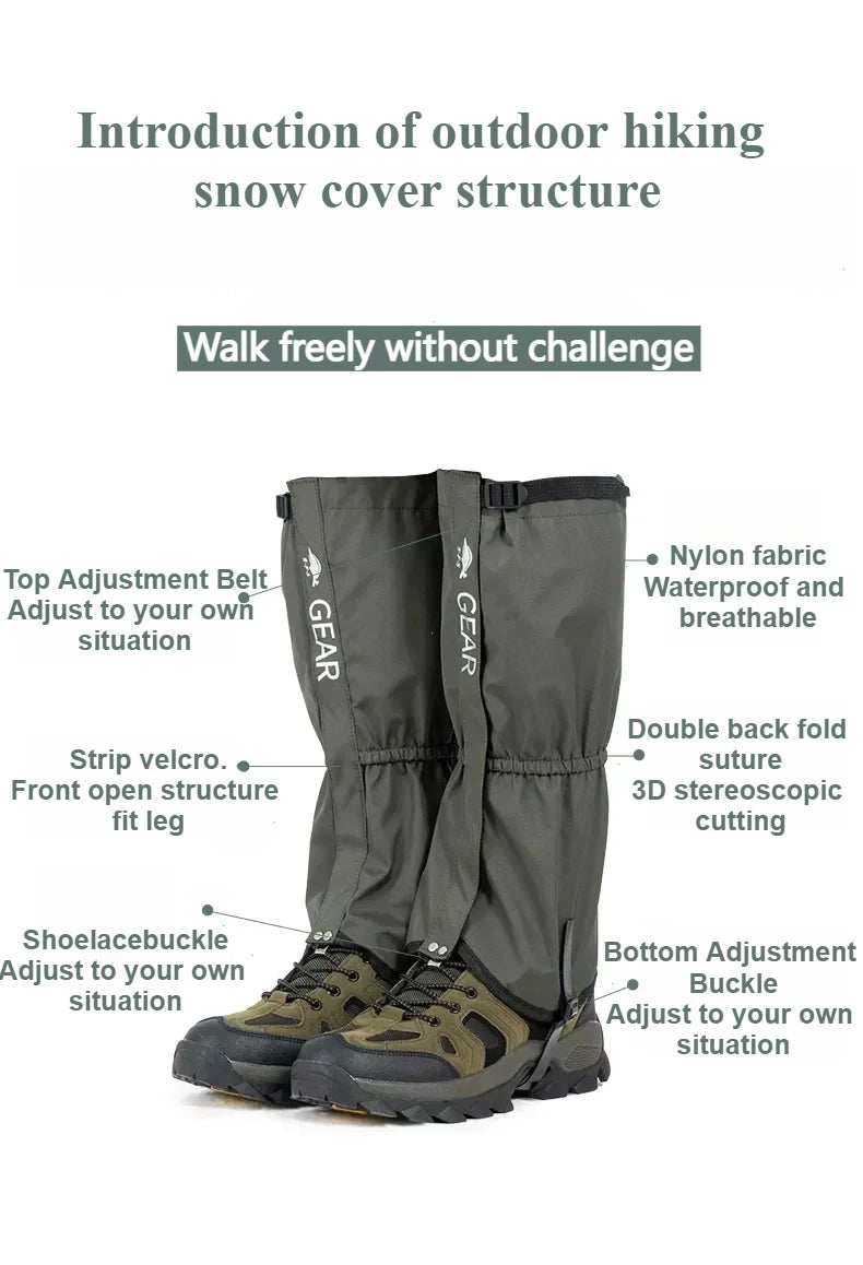 Outdoor Waterproof Hiking Leg Gaiters