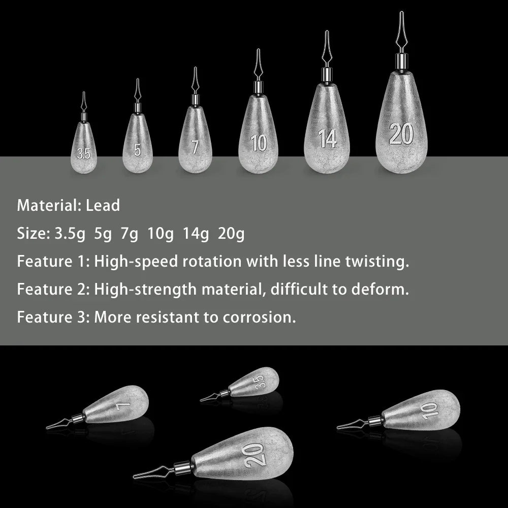 PROBEROS Drop Shot Fishing Sinkers