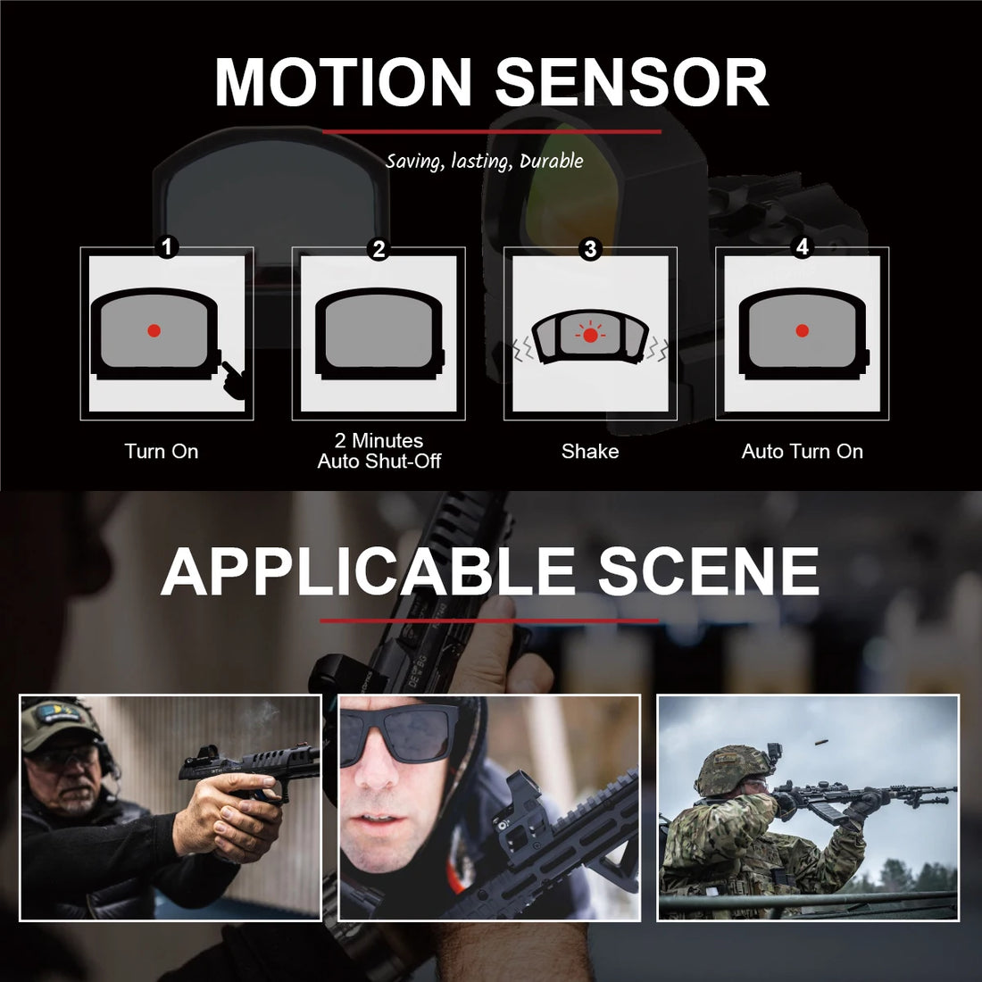 Vector Optics Frenzy-X 1x22x26 MOS Red Dot Scope Hunting Collimator Sight