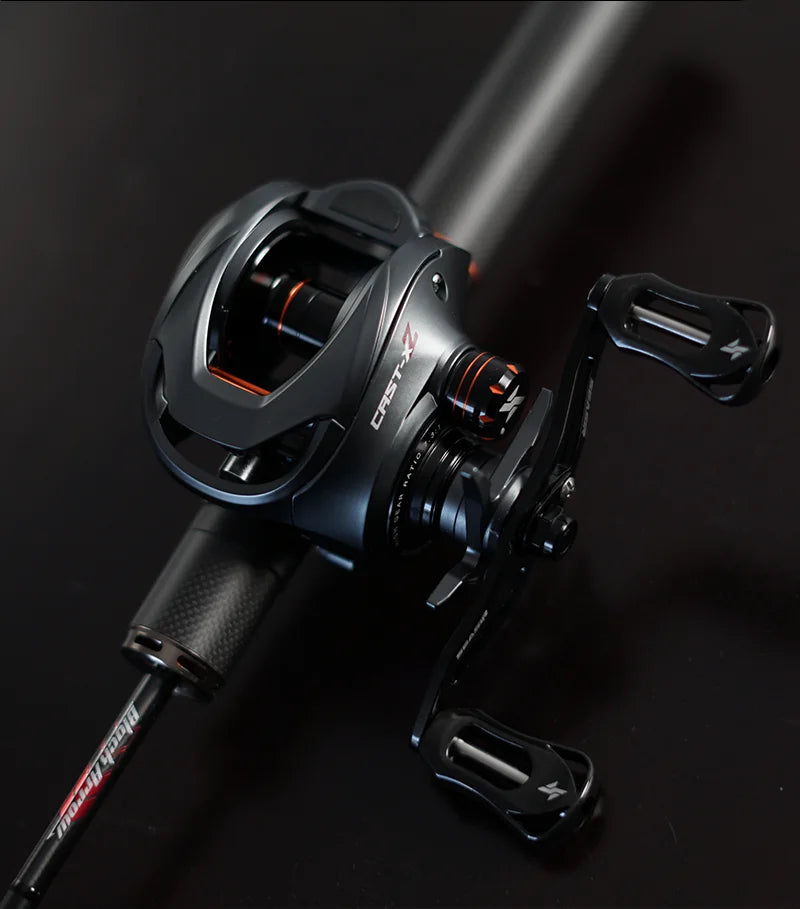 SEASIR Cast X2 Baitcasting Reel – 7.3:1 Gear Ratio, Hybrid Ceramic Bearings, Carbon Fiber Washer, Dual Bearing System & N52 Brake