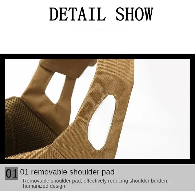 Nylon Tactical Vest – Body Armor Plate Carrier with MOLLE System for Airsoft