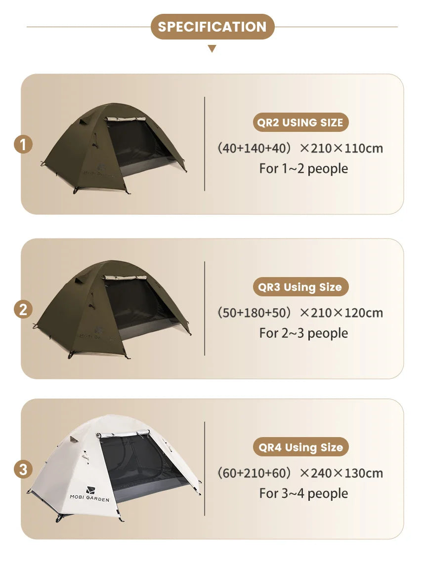 MOBI GARDEN Camping Backpacking Tent