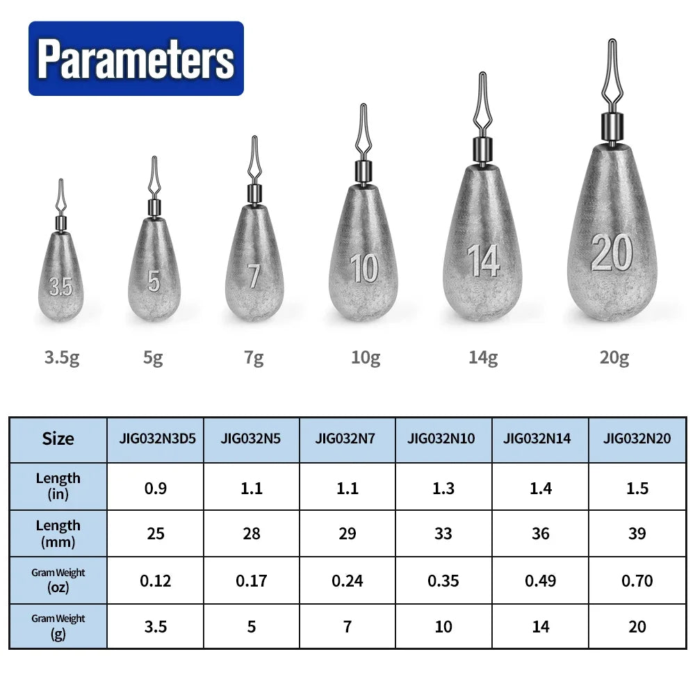 PROBEROS Drop Shot Fishing Sinkers