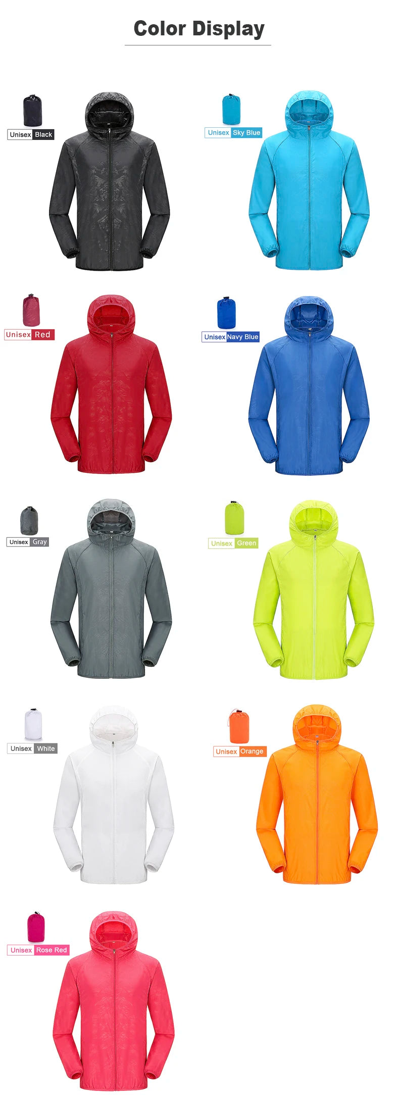 LNGXO Unisex Waterproof Hiking Jacket