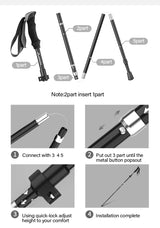 BSWOLF 2PCS Ultralight Trekking Poles