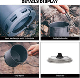 Fire-Maple G2 Petrel Ultralight 750ML Heat Exchanger Pot – Lightweight Camping & Hiking Cookware