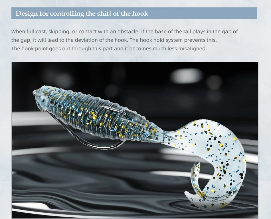 MEREKING Flapper Grub Fishing Lure – 77mm, 6g Soft Silicone Artificial Bait