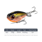 Kingdom GoldPop 35mm 5.4g Topwater Whopper Popper Fishing Lure Pike Fishing Floating Wobbler Artificial Hard Bait with Propeller
