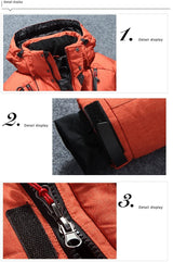 Men’s -20°C White Duck Down Jacket – Thick Warm Hooded Winter Parka