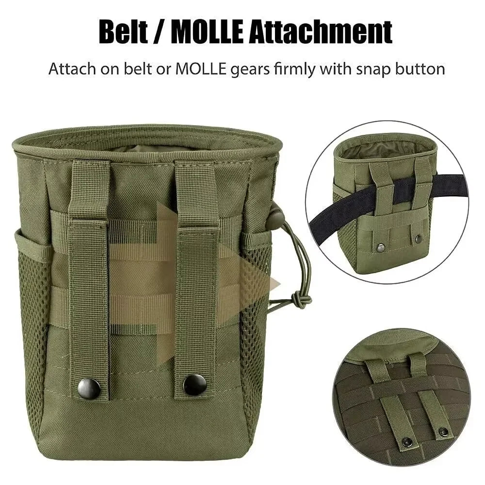 MOLLE Dump Pouch – Adjustable Hunting Ammo & Magazine Recovery Bag
