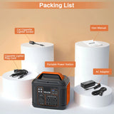 Portable Power Station 300W – Solar Generator with AC/DC & LED Light