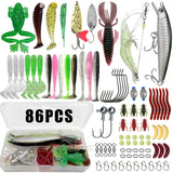 Fishing 86/88/136/149/366pcs Fishing Lure Kit For Trout/Pike/Bass Multi-Lure Fishing Set Layered Tackle Pro Gear Tackle Box
