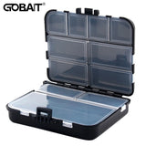 Portable 2-Layer Plastic Fishing Tackle Box – 12-Compartment Bait and Hook Storage Case