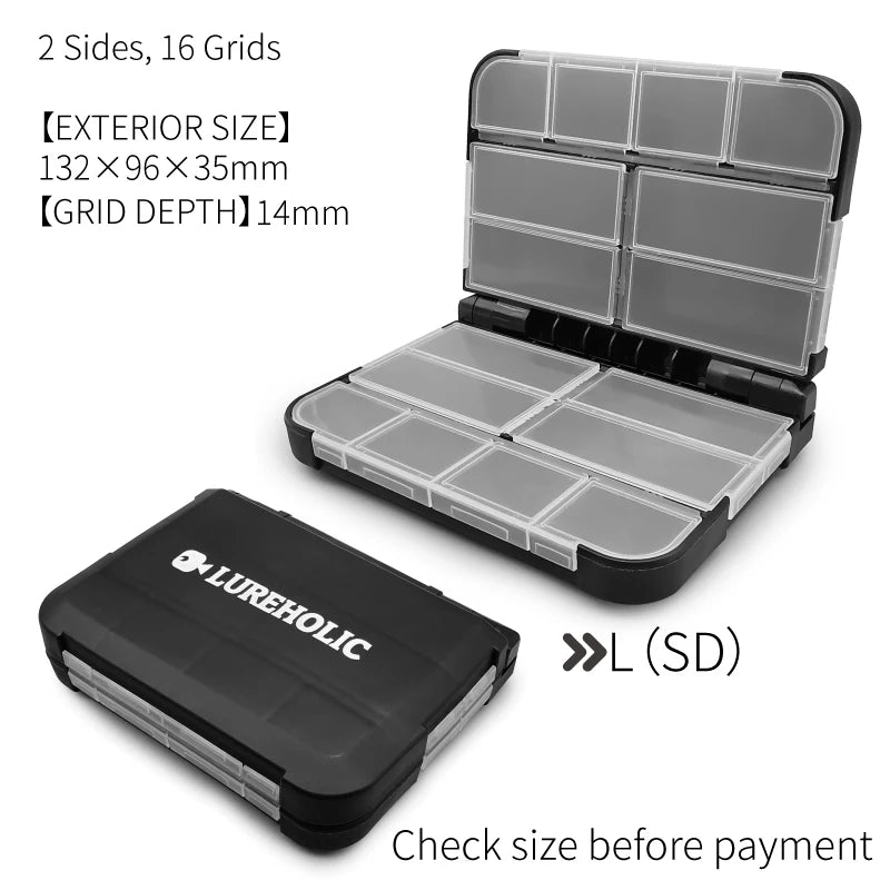 LUREHOLIC Fishing Tackle Box – Waterproof Organizer for Lures, Hooks, Jig Heads, Swivels, Snaps & Fishing Accessories Storage