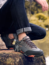 Outdoor Lover Trekking Shoes Men Waterproof Hiking Shoes Mountain Boots Genuine Leather Woodland Hunting Tactical Shoes