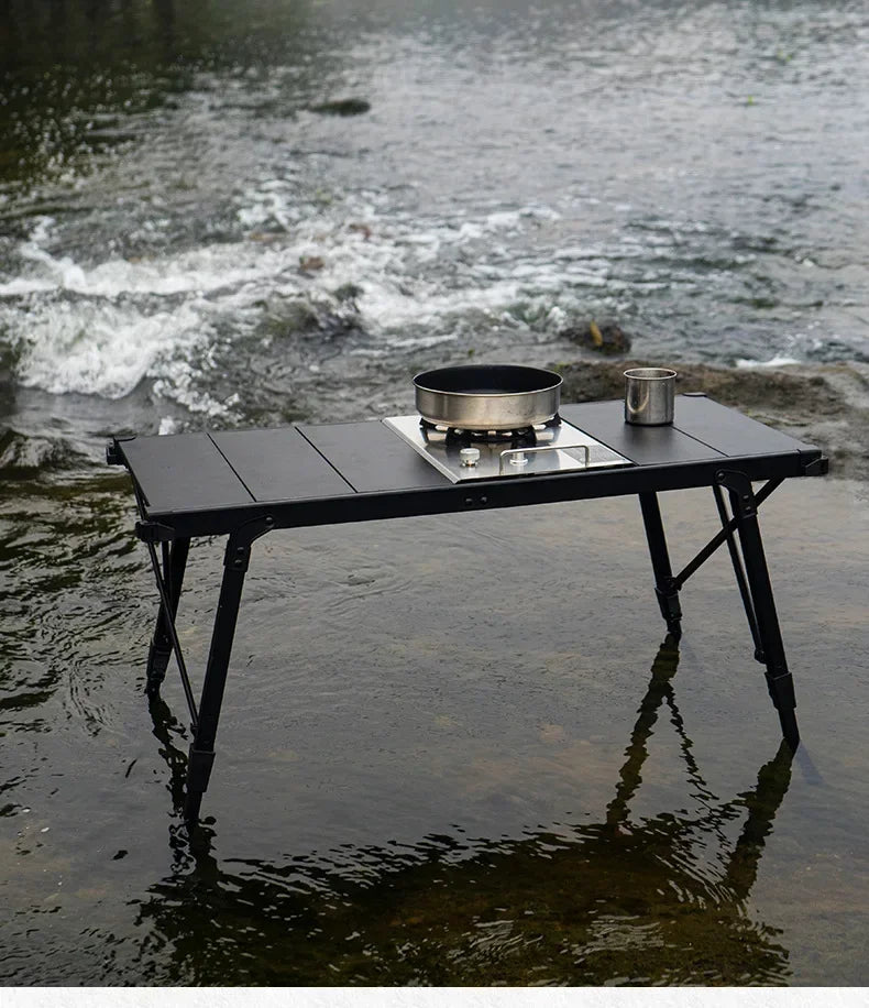 MOUNTAINHIKER Folding Camping IGT Table – Lightweight Wood Outdoor BBQ & Picnic Table