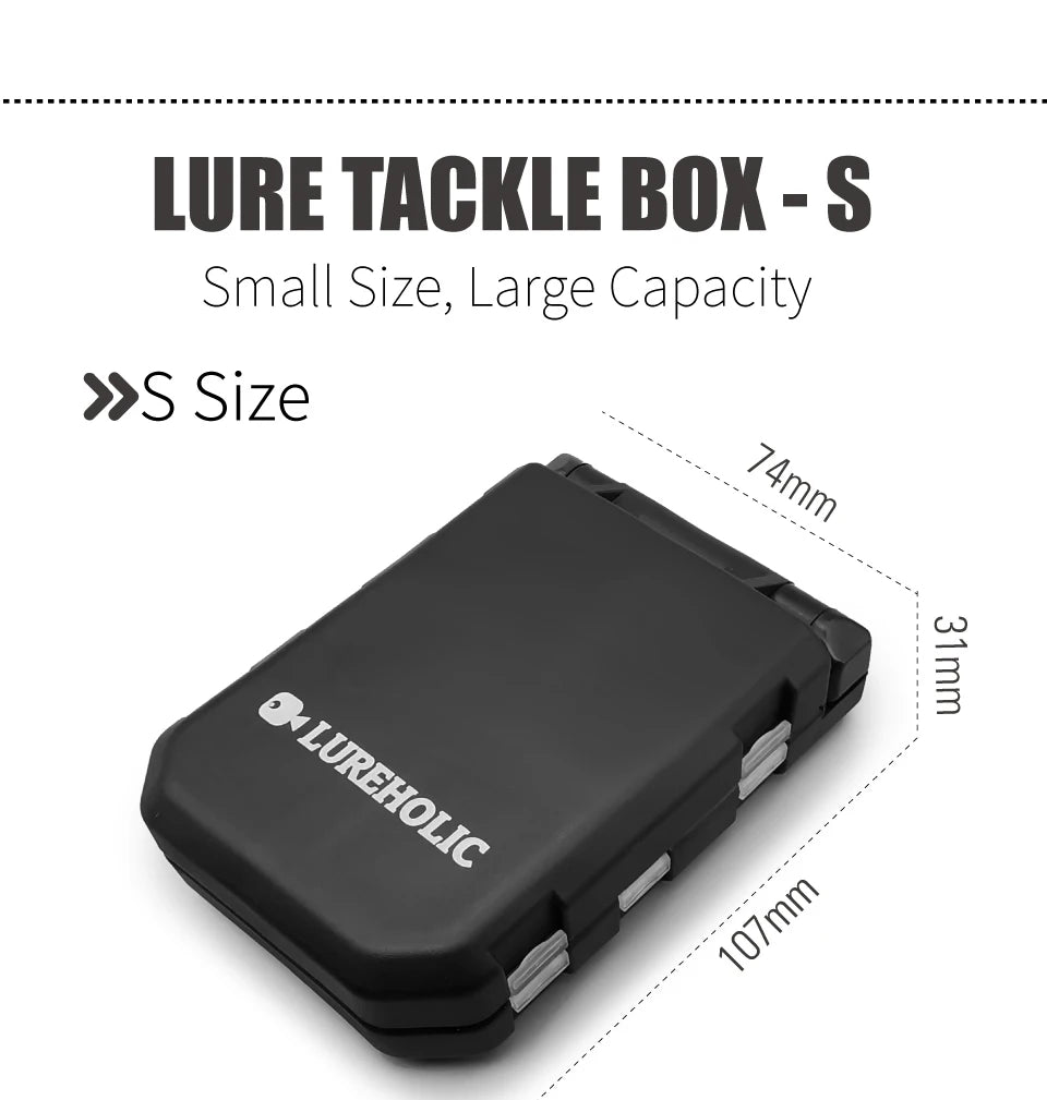 LUREHOLIC Fishing Tackle Box – Waterproof Organizer for Lures, Hooks, Jig Heads, Swivels, Snaps & Fishing Accessories Storage