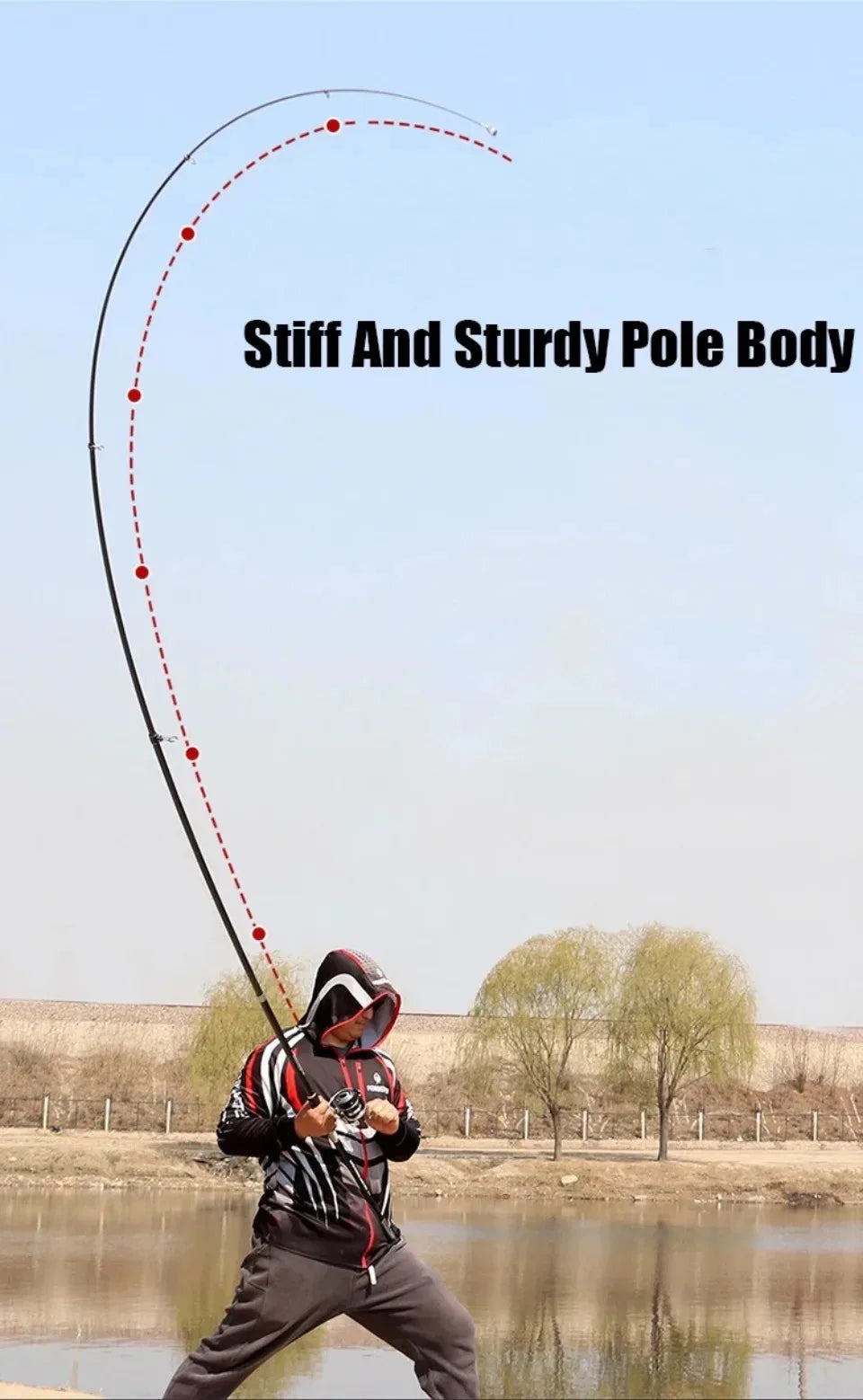 Telescopic Fishing Rod – 3.9m/4.2m/5.0m Carbon Surfcasting Rod, Travel Spinning & Baitcasting Rod with 20–250g Power Casting