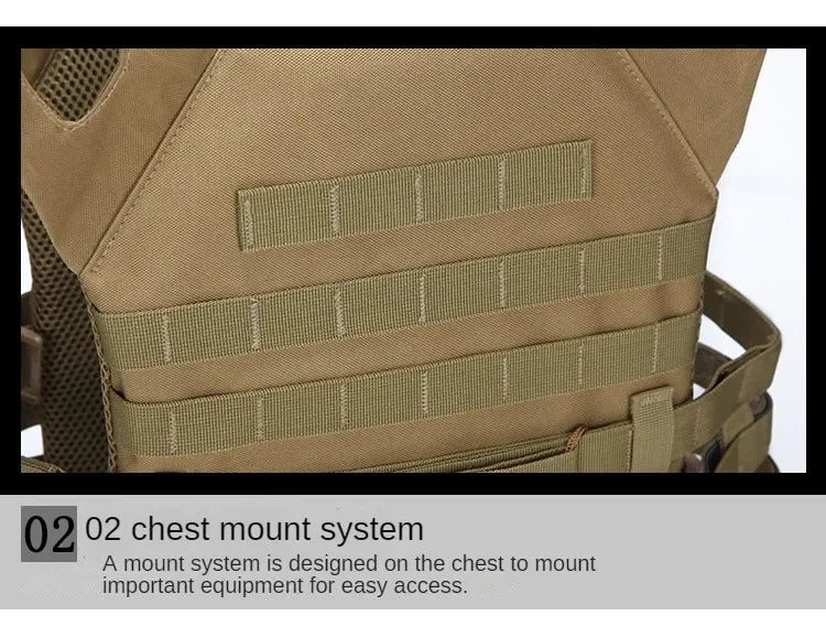Nylon Tactical Vest – Body Armor Plate Carrier with MOLLE System for Airsoft