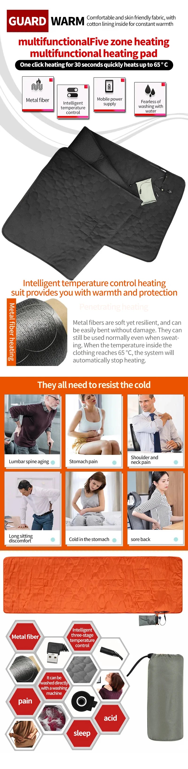 Outdoor USB Heated Sleeping Mat – Electric Camping Mattress Pad for Sleeping Bags