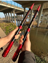 JOSBY Telescoping Foldable Fishing Landing Net – 2.1m/3m/4m Lightweight Carbon Fiber Pole for Carp & Sea Fishing