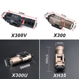 Tactical X300/X300U/X300V/XH35 Pistol LED Strobe Flashlight – 20mm Rail Mount