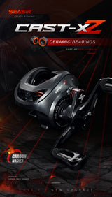 SEASIR Cast X2 Baitcasting Reel – 7.3:1 Gear Ratio, Hybrid Ceramic Bearings, Carbon Fiber Washer, Dual Bearing System & N52 Brake