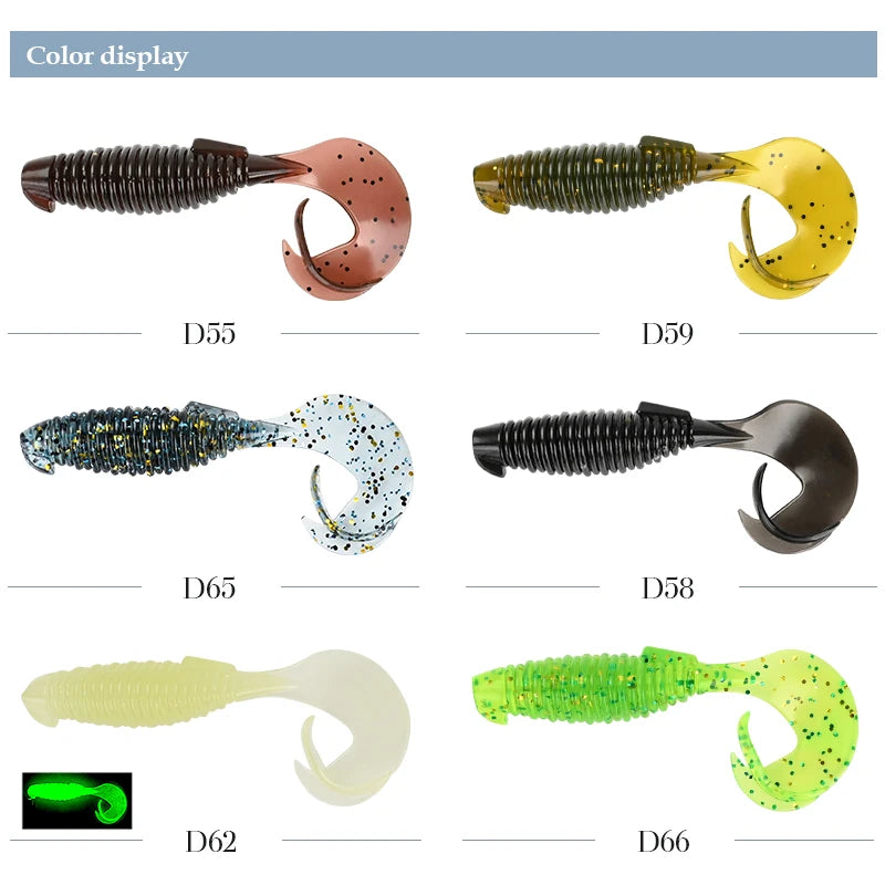 MEREKING Flapper Grub Fishing Lure – 77mm, 6g Soft Silicone Artificial Bait