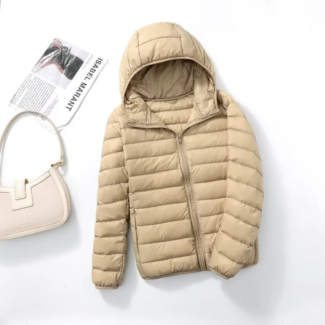 Women’s Ultra-Light Packable Puffer Jacket with Hood – Regular and Plus Size up to 3X