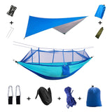 Portable Camping Hammock with Mosquito Net & Rain Shelter