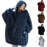 Women’s Winter Fleece Hoodie – Thick Warm Long Pullover with Pockets