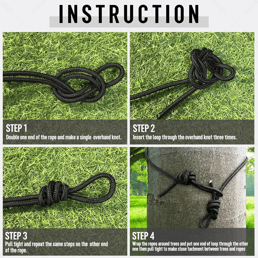 Portable Camping Hammock with Mosquito Net & Rain Shelter