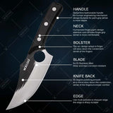 High Carbon Steel Kitchen Knife Set