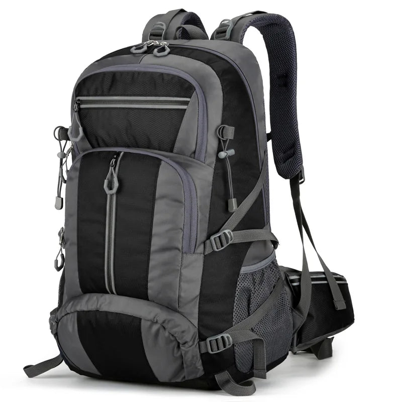 50L Nylon Backpack Camping Bag Outdoor Sport Hiking Trekking Climbing Travel Shoulder Reflective Shoes Luggage Outdoor Men Bag