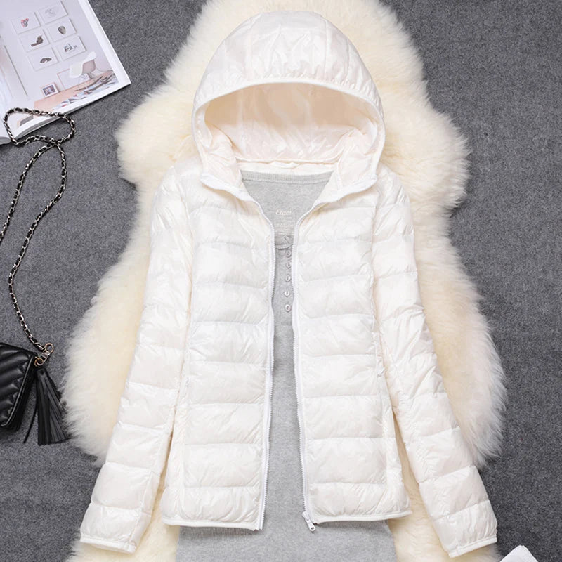 Women’s Ultra-Light Packable Puffer Jacket with Hood – Regular and Plus Size up to 3X