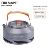 Fire Maple Hiking Teapot – Outdoor Camping Kettle with Heat Exchanger & Filter (0.8L / 1.3L)