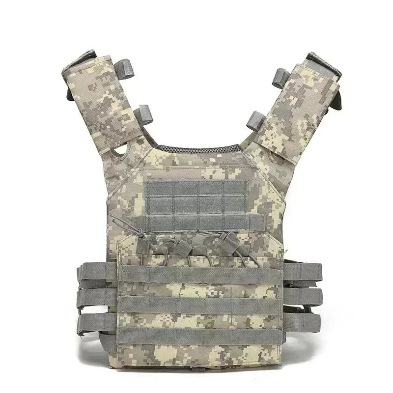 Nylon Tactical Vest – Body Armor Plate Carrier with MOLLE System for Airsoft